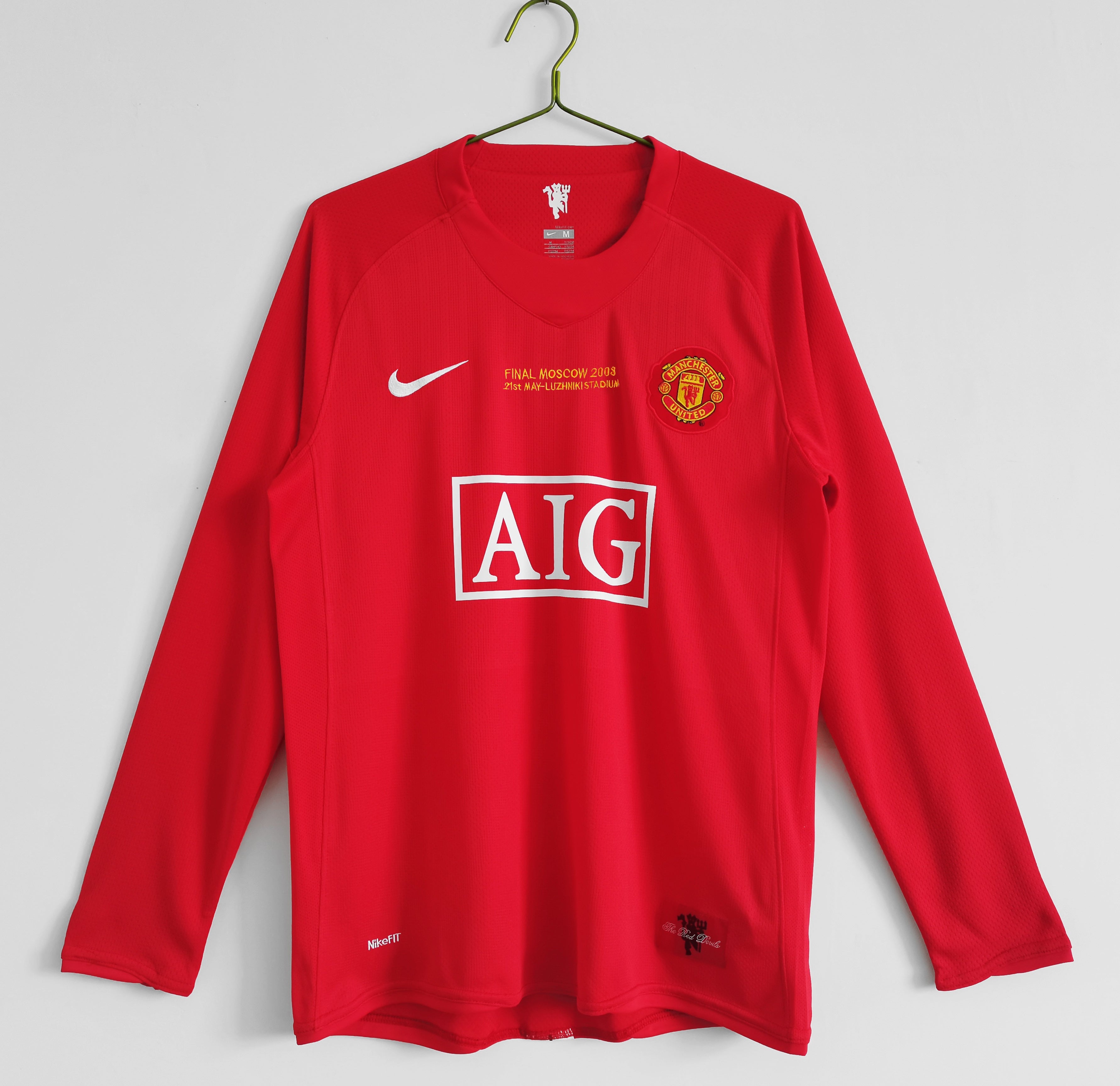 Manchester United 2007 Retro Langarm-Final-Edition